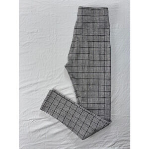 ZARA Basic Collection Pull On Elastic Waist Skinny Legging Pants. Glen Plaid, M.
